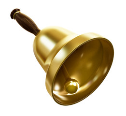 Obraz na płótnie Canvas Gold school bell