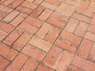 Orange brick walkway