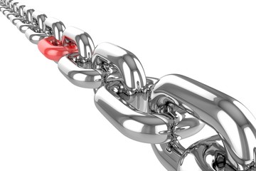 Obraz premium render stainless steel chain