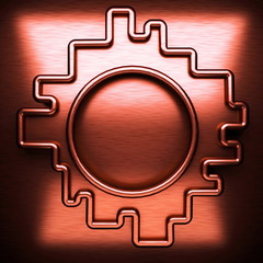 red brushed metal background