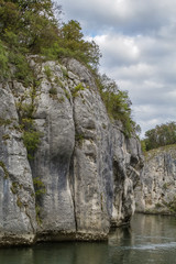 the rocky shores of the Danube