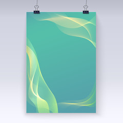 Wavy flowing poster template