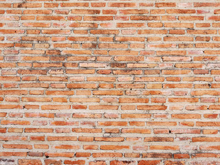 red brick wall texture grunge background with vignetted corners of interior