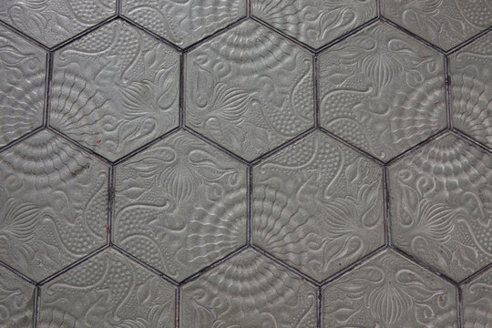 Pavement in Passeig de Gracia, Barcelona