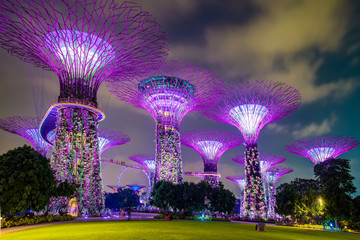Magic garden at night, Singapore