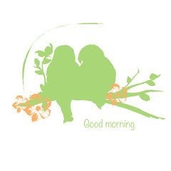 green Birds silhouette logo 