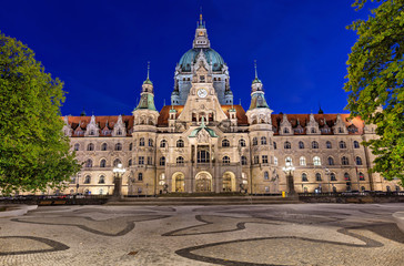 Fototapeta premium Facade of Town Hall in Hanover
