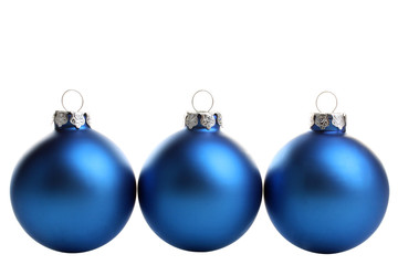 very beautiful  Christmas balls on white isolated background