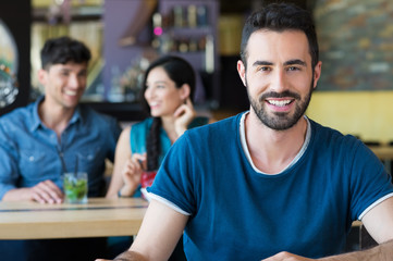 Handsome guy smiling