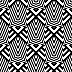 Design seamless monochrome geometric pattern