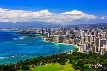 Photo sur Plexiglas construction de la ville Honolulu, Hawaii