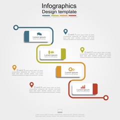 Infographic report template. Vector illustration