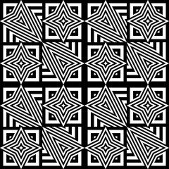 Design seamless monochrome geometric pattern