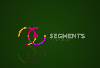 Vector outline minimal abstract geometric logo