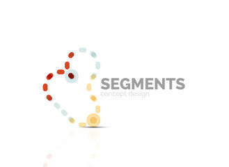 Vector outline minimal abstract geometric logo