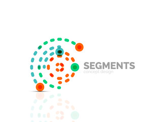 Vector outline minimal abstract geometric logo