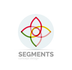 Abstract geometric linear hipster floral icon, frame design, flat style