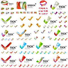 Mega collection of universal logos, business abstract icons