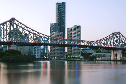 The iconic Story Bridge in the afternoon. Brisbane, Queensland, Australia