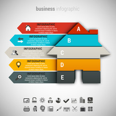 Business Infographic made of house.