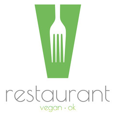 Vegan restaurant logo