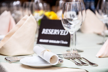 Festival dinner setting and 