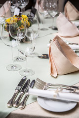 Festival dinner setting.