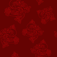 Seamless background with Celtic art and ethnic ornaments for your design
