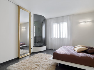 internal view of a modern baedroom