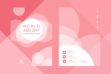 Set of brochure, poster design templates in World AIDS Day style