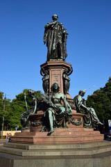 Fototapeta na wymiar Monument to Maximilian II King of Bavaria, in Munich, Bavaria, Germany.