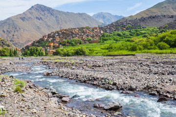Mizane valley and town of Aroumd, Toubkal national park, Morocco