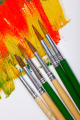 Obraz premium Paints and brushes 