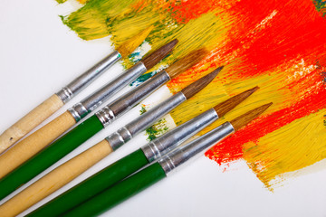 Obraz premium Paints and brushes 