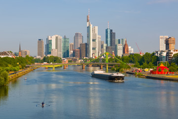 Fototapeta na wymiar Frankfurt in a summer morning