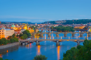 Fototapeta na wymiar View of night Prague
