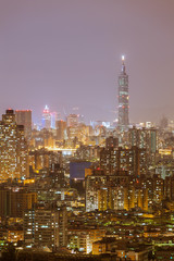Fototapeta premium City of Taipei at night, Taiwan 