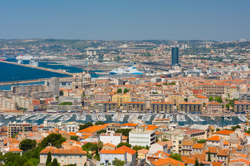 Fototapeta na wymiar Marseille at a sunny summer day
