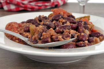 Assiette de chili con carne