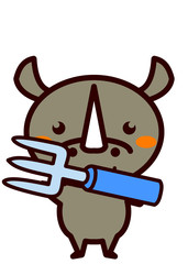 フォークを持った動物シリーズ