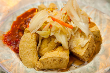 Chinese and Taiwan traditional famous food - Stinky tofu 