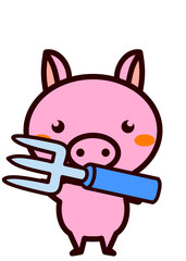 フォークを持った動物シリーズ