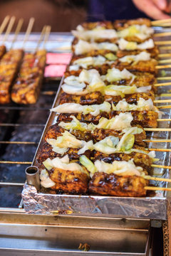 Barbecue stinky Tofu is most popular Taiwanese traditional snack