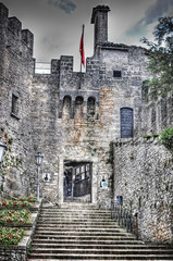 San Marino city walls in hdr