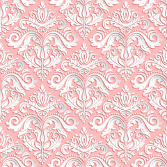 Seamless Oriental Pattern With 3D Elements