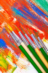 Fototapeta premium Paints and brushes 