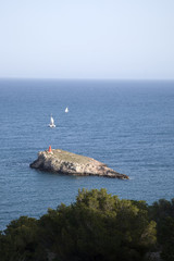 Fototapeta na wymiar Island off Ibiza