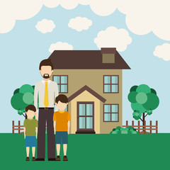 Obraz na płótnie Canvas happy family design 