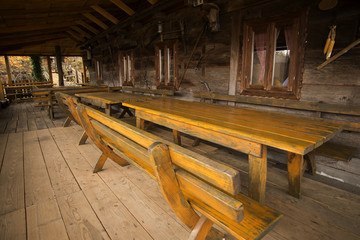 Log cabin terrace