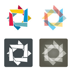 Fototapeta premium Template with abstract Star collection